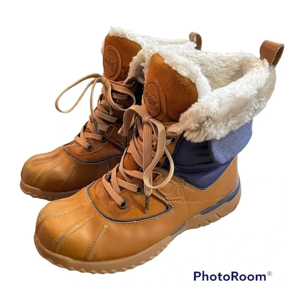 Pajar Canada Waterproof Leather boots color block size EU 38 US 7-7.5